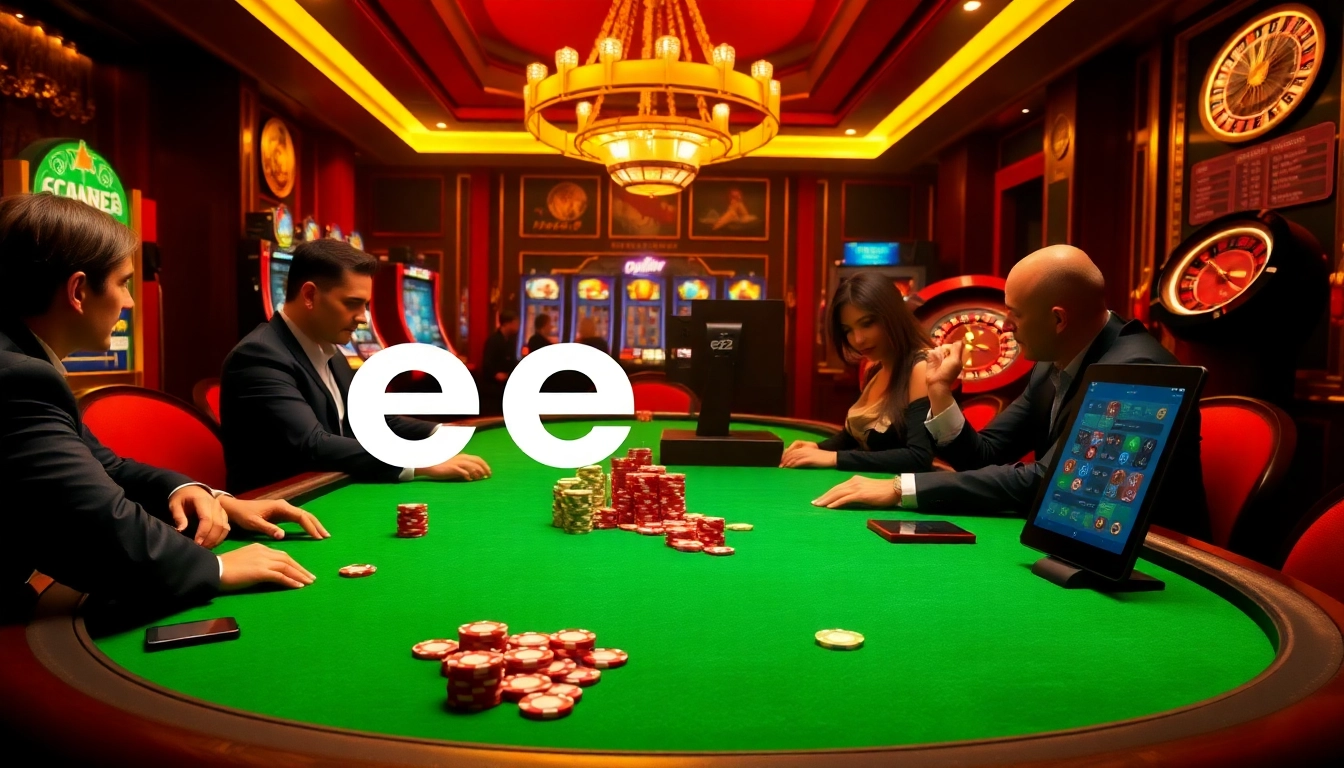 Experience the thrill of high-stakes poker at e28 with colorful chips and high-end casino vibes.